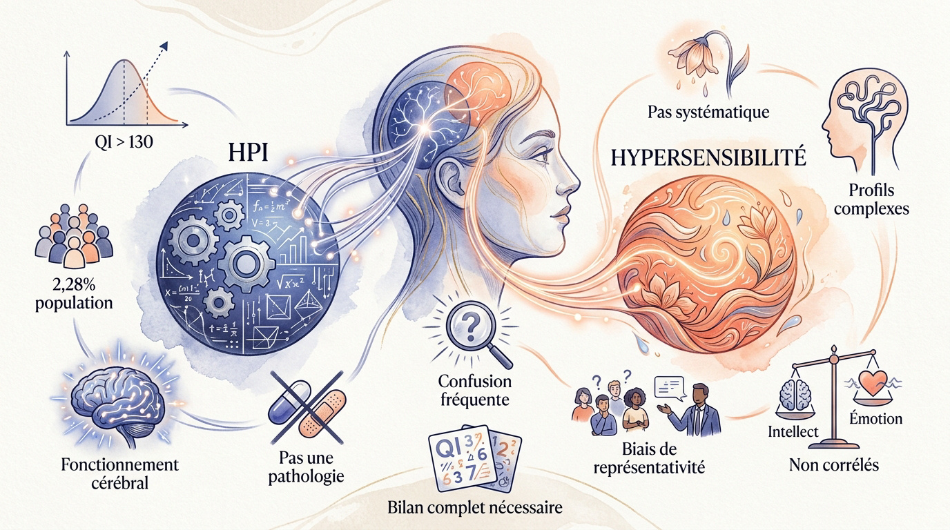 Représentation symbolique du cerveau et de la sensibilité émotionnelle