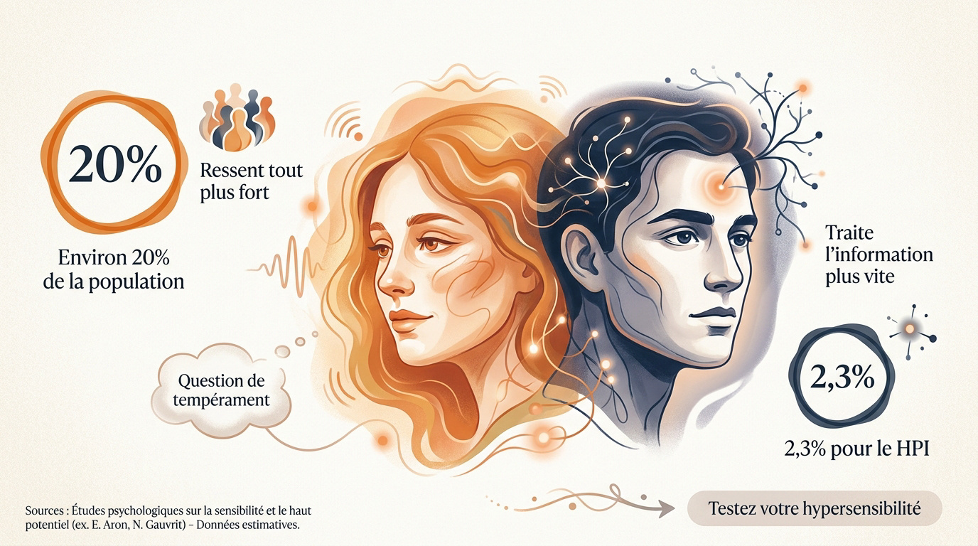 Comparaison entre le profil zèbre hypersensible et le haut potentiel intellectuel